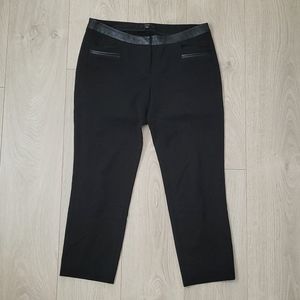 Jacob pleather trim ankle pants